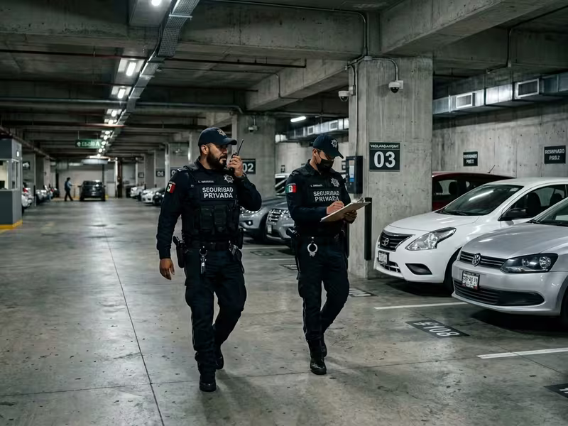 Acceso vehicular vigilado en Cuauhtémoc